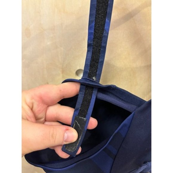 Brooks Juno Navy Blue Running Rebound Racer Racerback Sports Bra Size NA - Picture 3 of 4